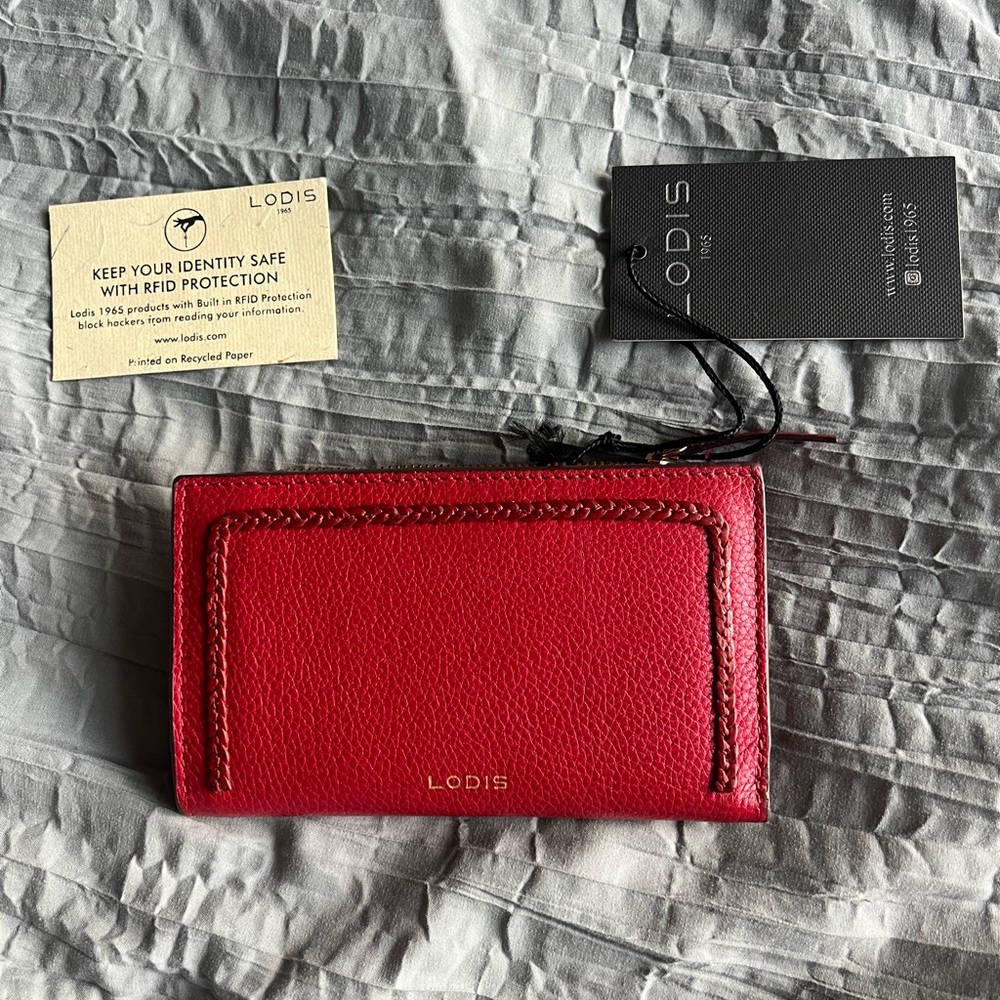 Lodis Vibrant Red Leather Wallet